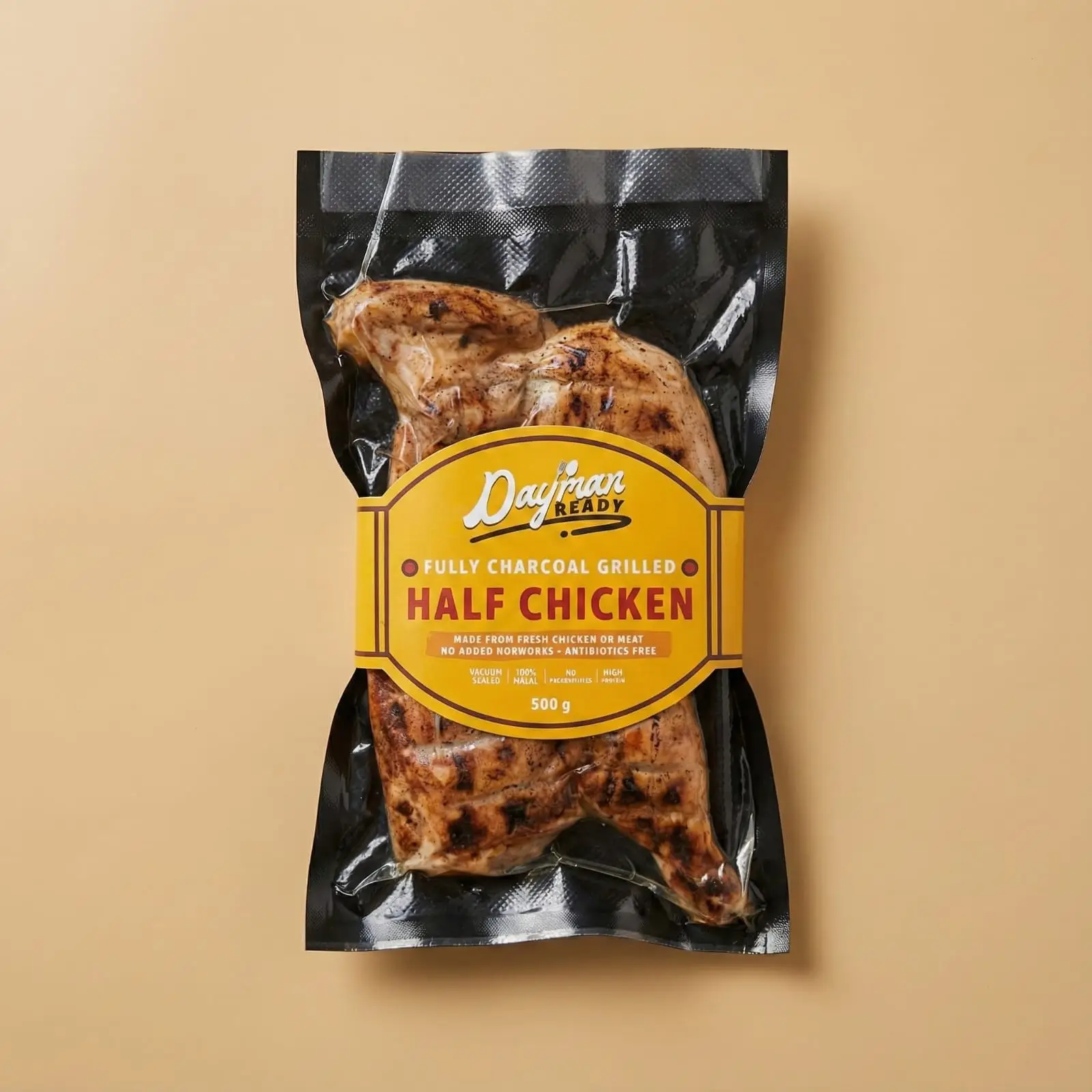 half-chicken نصف دجاجة مشوية بالكامل على الفحم - الصورة 1