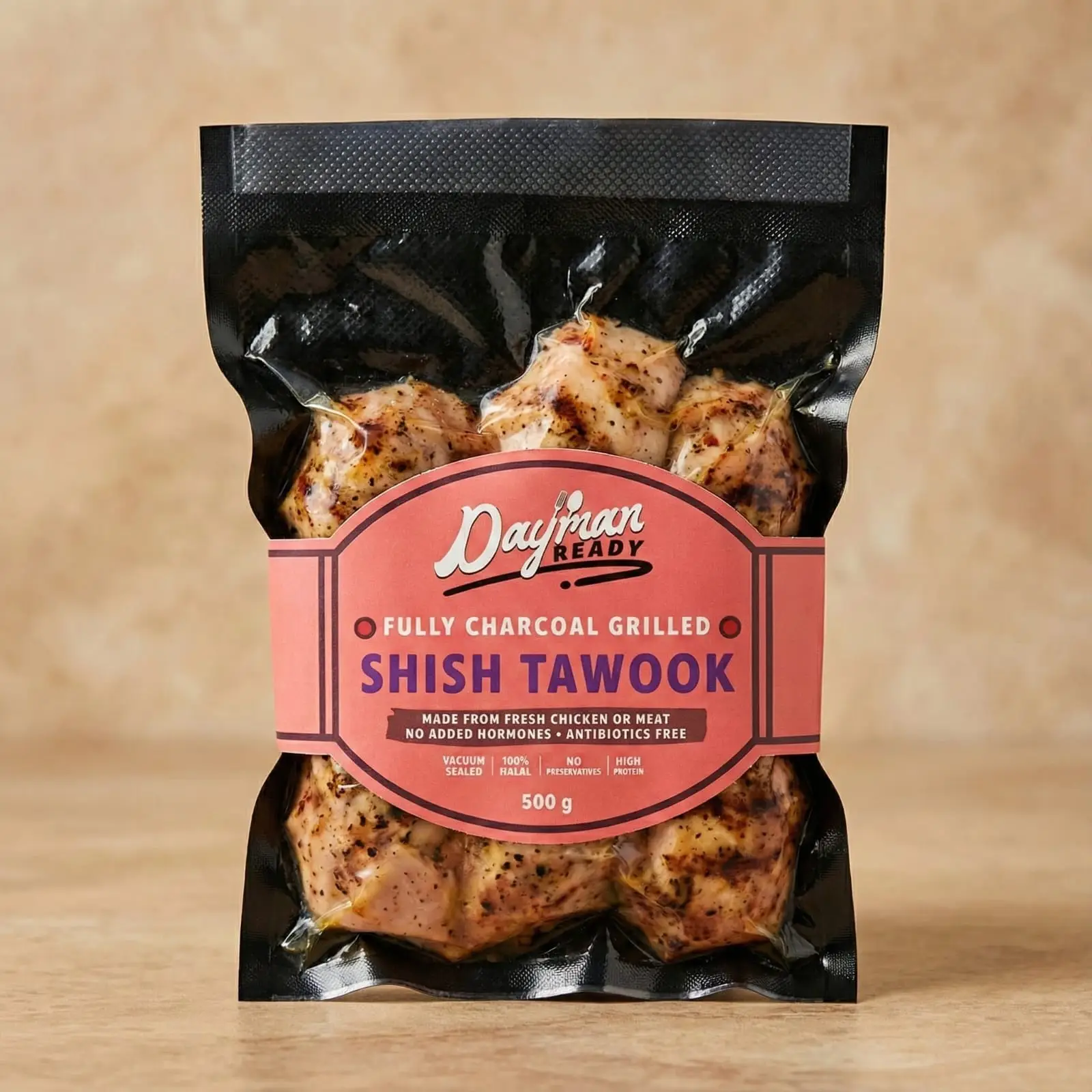 shish-tawook شيش طاووق مشوي بالكامل على الفحم
(الوزن نصف كيلو قبل التسوية) - الصورة 1