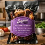 نصف دجاجة (قطع) مشوية بالكامل على الفحم